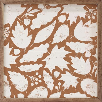 Leaf Pattern Orange And White